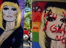 Raffaella Carrà, insulti omofobi sul murale